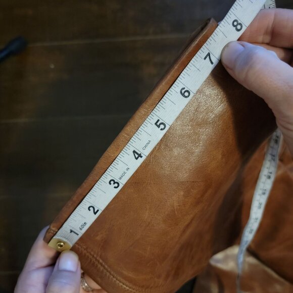 NEW Free People Dakota Tall Boots Womens 7 Brown Distressed Leather Knee High - Picture 13 of 14